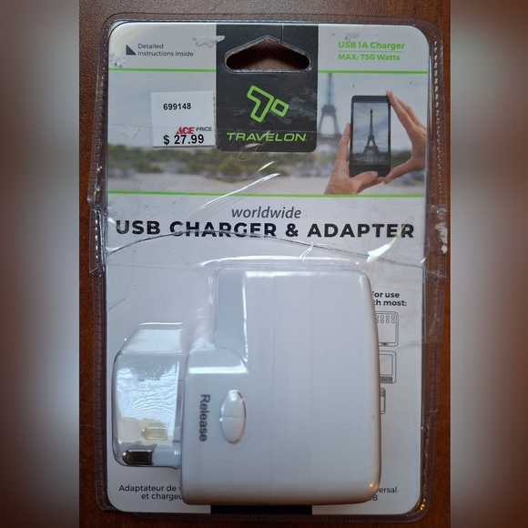 Travelon USB Charger & Adapter Style 19658 - Picture 1 of 5